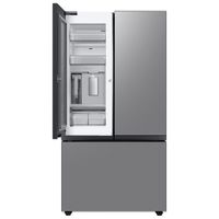 Samsung BESPOKE 36" 23.9 Cu. Ft. 3-Door French Door Refrigerator with Water Dispenser (RF24BB6600QLAA) - Stainless