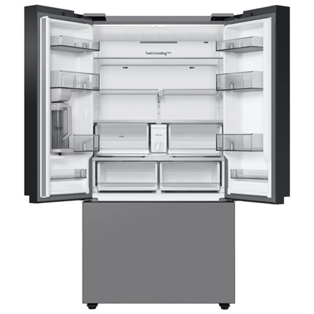 Samsung BESPOKE 36" 30.1 Cu. Ft. 3-Door French Door Refrigerator (RF30BB6200QLAA) - Stainless Steel