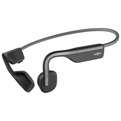 Écouteurs Bluetooth oreilles libres à conduction osseuse OpenMove de Shokz - Gris