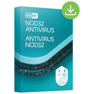 ESET NOD32 Antivirus (PC/Mac) - 3 appareils - 1 an - Téléchargement numérique