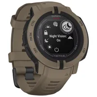 Garmin Instinct 2 Solar Tactical Edition 45mm GPS Watch with Heart Rate Monitor - Coyote Tan