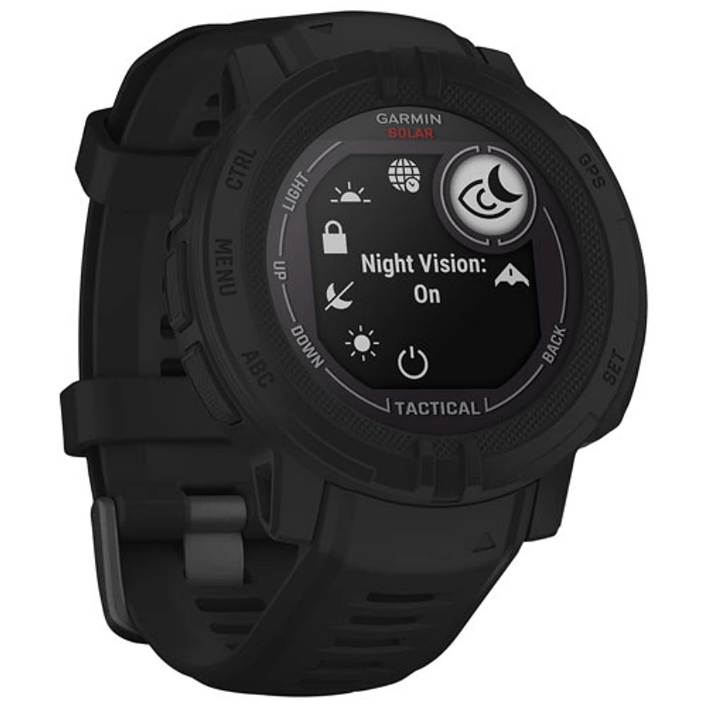 Garmin Instinct 2 Solar Tactical Edition 45mm GPS Watch with Heart Rate Monitor - Black