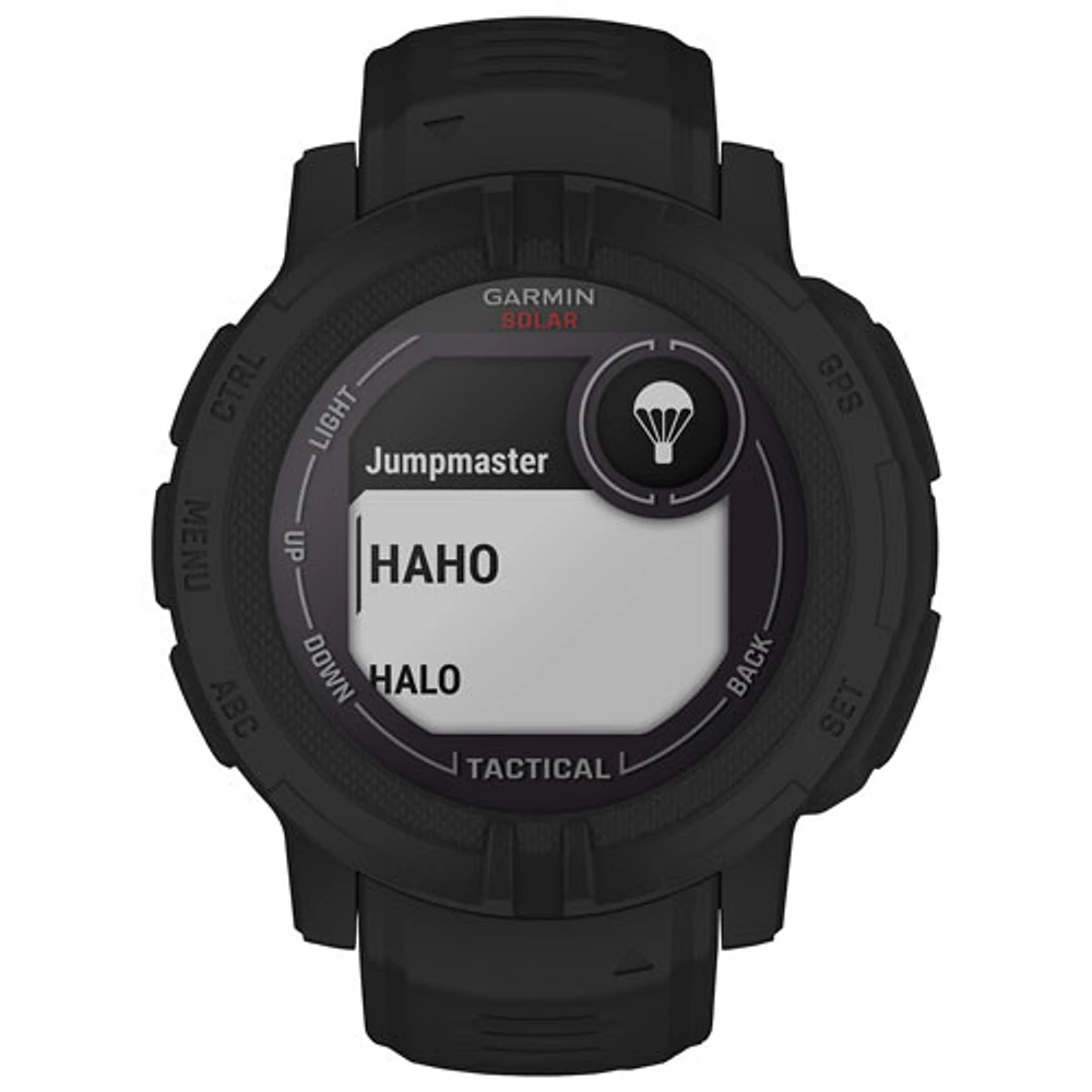 Garmin Instinct 2 Solar Tactical Edition 45mm GPS Watch with Heart Rate Monitor - Black