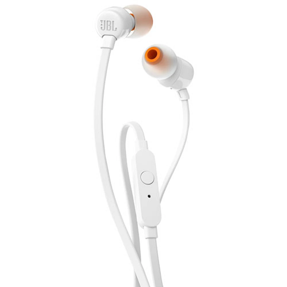 JBL T110 In-Ear Sound Isolating Headphones - White