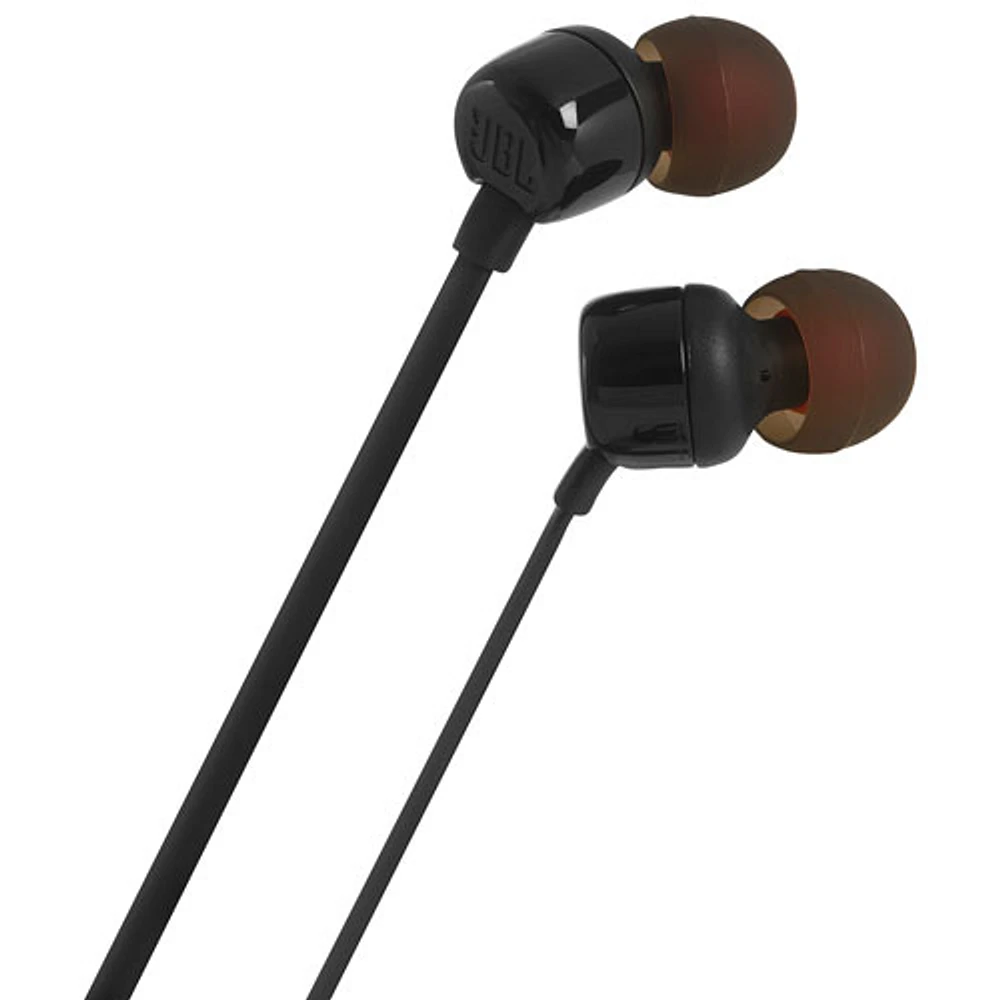 JBL T110 In-Ear Sound Isolating Headphones - Black