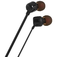 JBL T110 In-Ear Sound Isolating Headphones - Black