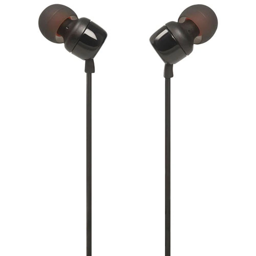 JBL T110 In-Ear Sound Isolating Headphones - Black