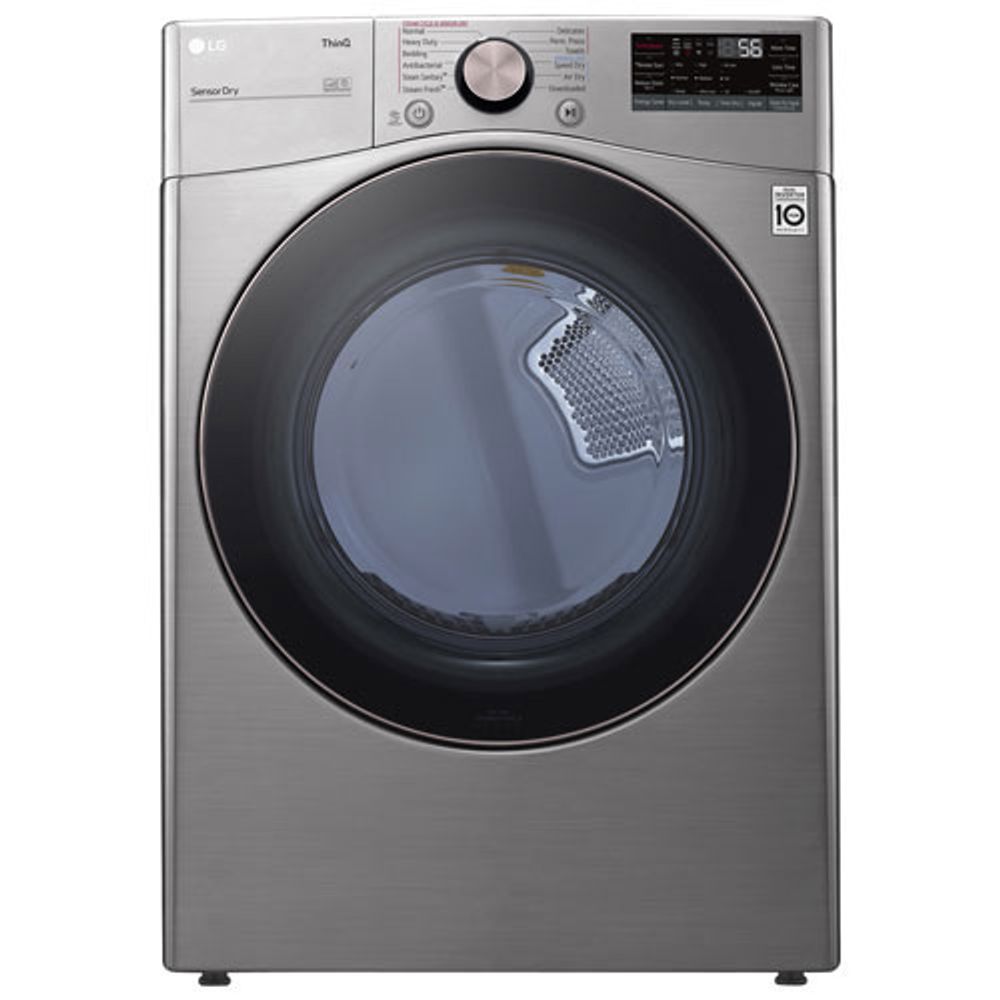 LG 7.4 Cu. Ft. Electric Steam Dryer (DLEX3850V) - Graphic Steel - Open Box - Perfect Condition