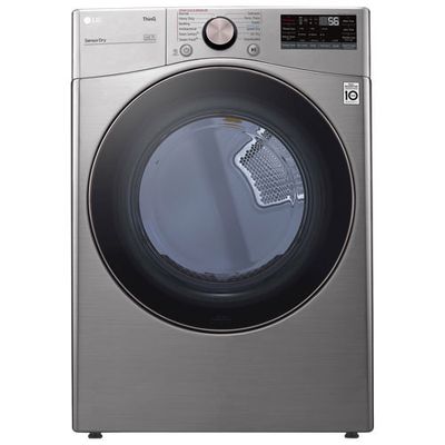 LG 7.4 Cu. Ft. Electric Steam Dryer (DLEX3850V) - Graphic Steel - Open Box - Perfect Condition