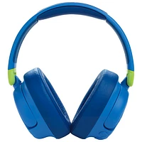 Casque d'écoute Bluetooth à suppression du bruit pour enfants Junior 460NC de JBL - Bleu