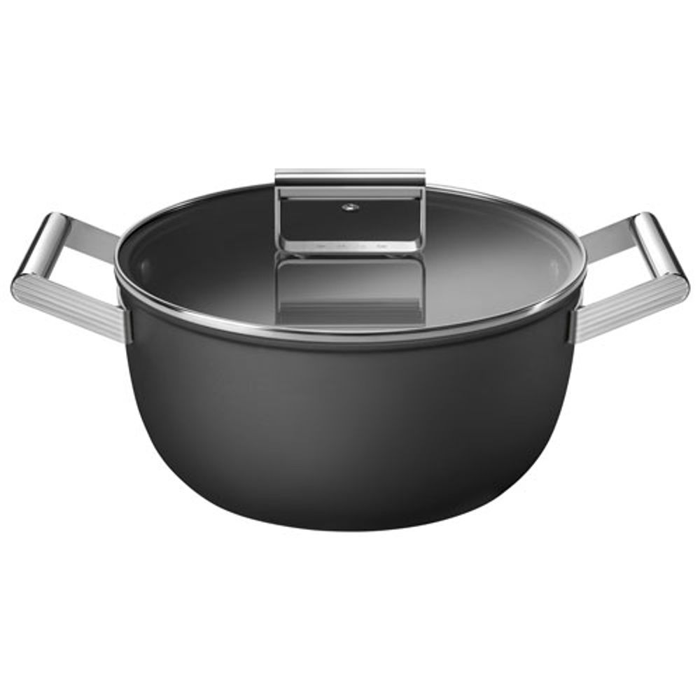 Smeg 9.5" Aluminum Casserole Pan with Glass Lid