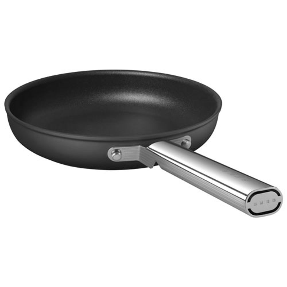 Smeg 9.5" Aluminum Frying Pan - Matte Black