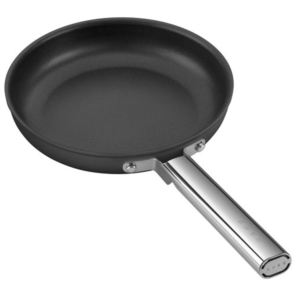 Smeg 9.5" Aluminum Frying Pan - Matte Black