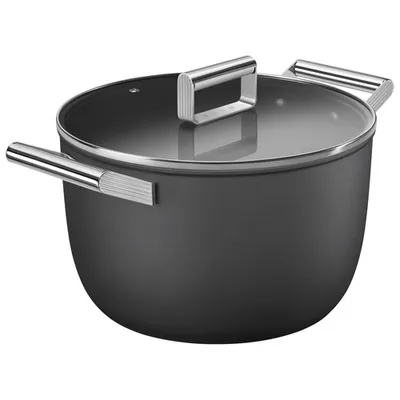 Smeg 10" Aluminum Casserole Pan with Glass Lid