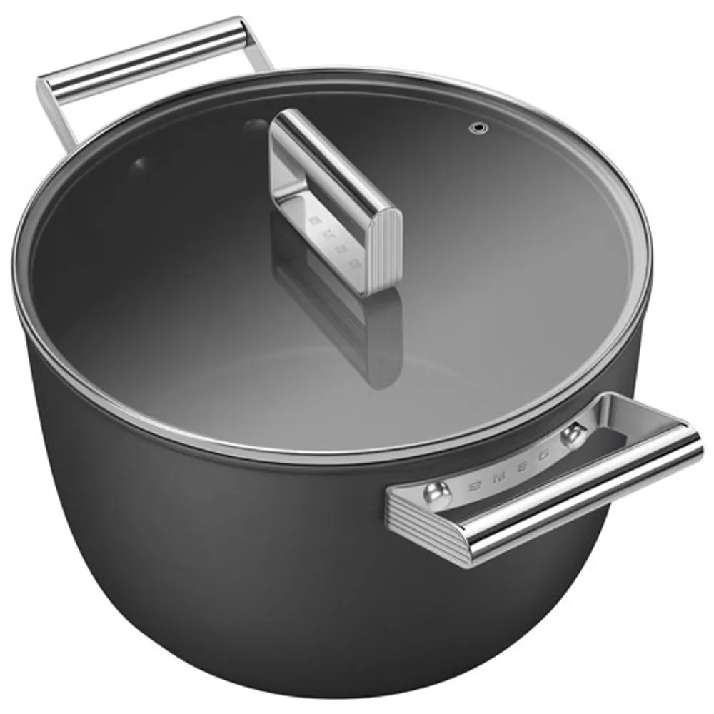 Smeg 10" Aluminum Casserole Pan with Glass Lid