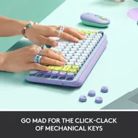 Logitech POP Keys Wireless Mechanical Keyboard with Customizable Emoji Keys - Daydream