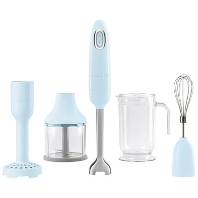 Smeg 50's Style 1.4L 350-Watt Immersion Blender Set - Pastel Blue