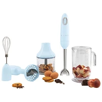Ensemble avec mélangeur à immersion de 1,4 l et 350 W de la gamme Années 50 de Smeg - Bleu pastel
