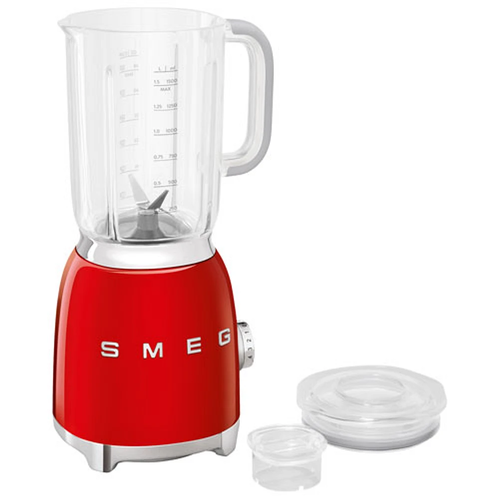 Mélangeur de comptoir de 1,4 l et 600 W de la gamme Années 50 de Smeg - Rouge