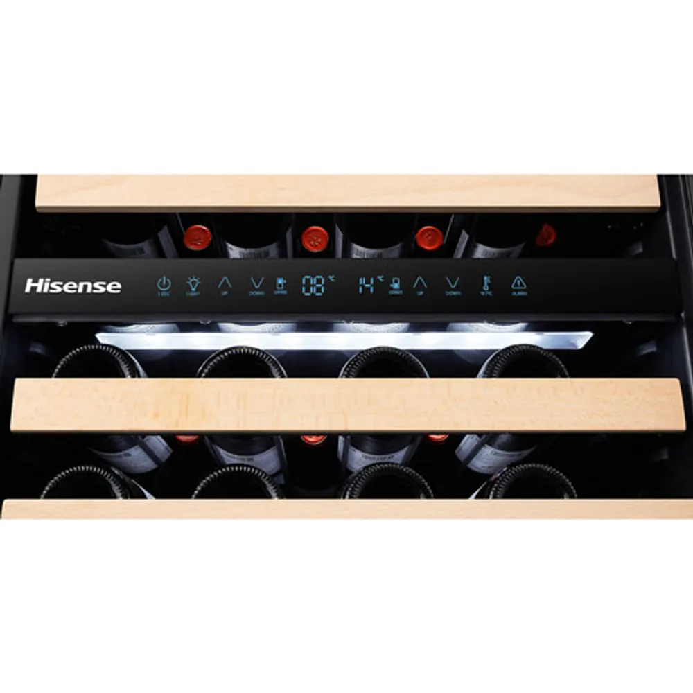 Hisense 46-Bottle Freestanding Dual Temperature Zone Wine Cellar (HWD46029SS) - Stainless Steel