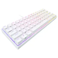 Corsair K65 Mini Backlit Mechanical Cherry MX Speed RGB Silver Gaming Keyboard - White