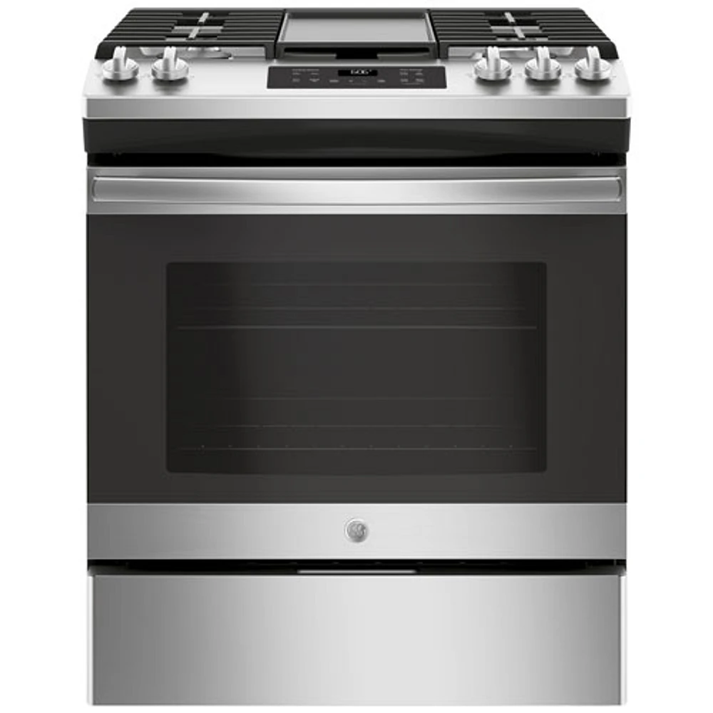 GE 30" 5.0 Cu. Ft. 5-Burner Slide-In Gas Range (JCGSS66SELSS) - Stainless Steel