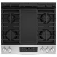 GE 30" 5.0 Cu. Ft. 5-Burner Slide-In Gas Range (JCGSS66SELSS) - Stainless Steel