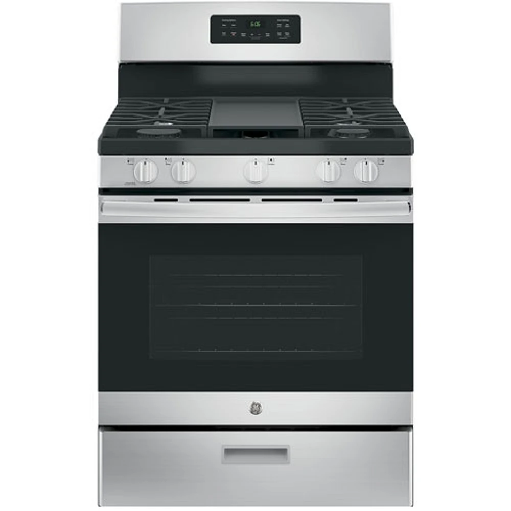 GE 30" 5.0 Cu. Ft. 5-Burner Freestanding Gas Range (JCGBS66SEKSS) - Stainless Steel