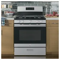 GE 30" 5.0 Cu. Ft. 5-Burner Freestanding Gas Range (JCGBS66SEKSS) - Stainless Steel