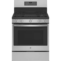 GE 30" 5.6 Cu. Ft. True Convection 5-Burner Freestanding Gas Air Fry Range (PCGB935YPFS) - Stainless