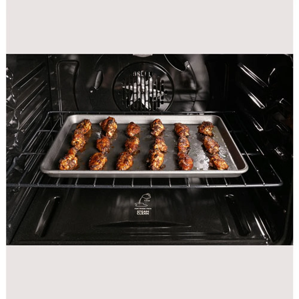 GE 30" 5.6 Cu. Ft. True Convection 5-Burner Freestanding Gas Air Fry Range (PCGB935YPFS) - Stainless