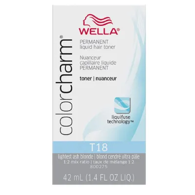 Wella ColorCharm Permanent Liquid Hair Toner T18, 42mL
