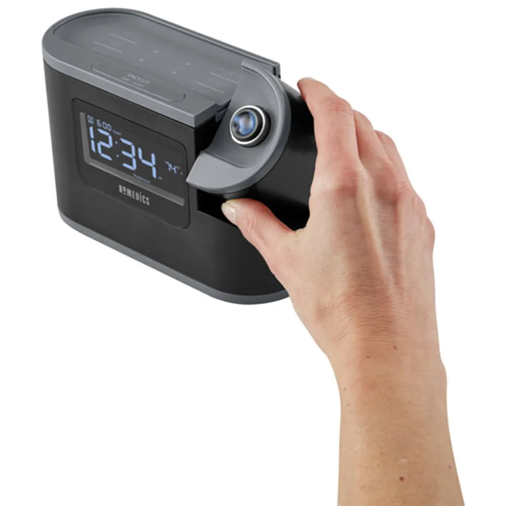 HoMedics SoundSpa Recharged Projection Alarm Clock with Temperature Sensor (SS-5080)