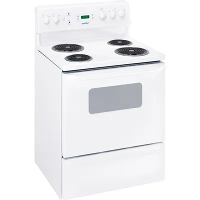 Cuisinière électrique autonome à serpentins 5 pi³ 30 po de Moffat (MCBS525DNWW) - Blanc