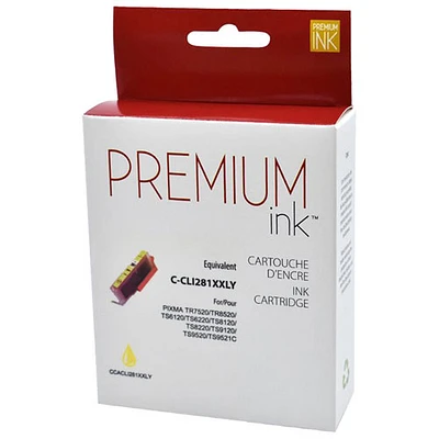 Cartouche d'encre jaune de Premium Ink compatible avec Canon (CLI-281XXLY)