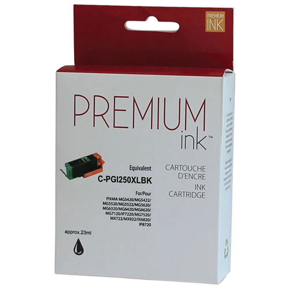 Premium Ink Black Ink Cartridge Compatible with Canon (PGI250XL)