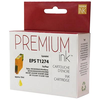 Cartouche d'encre jaune de Premium Ink compatible avec Epson (T127420)