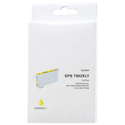 Cartouche d'encre jaune de Premium Ink compatible avec Epson (T802XL420)