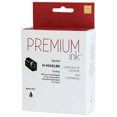 Cartouche d'encre noire Premium Ink compatible avec HP (CN045AN)