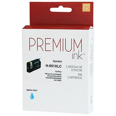 Cartouche d'encre cyan Premium Ink compatible avec HP (CN046AN)