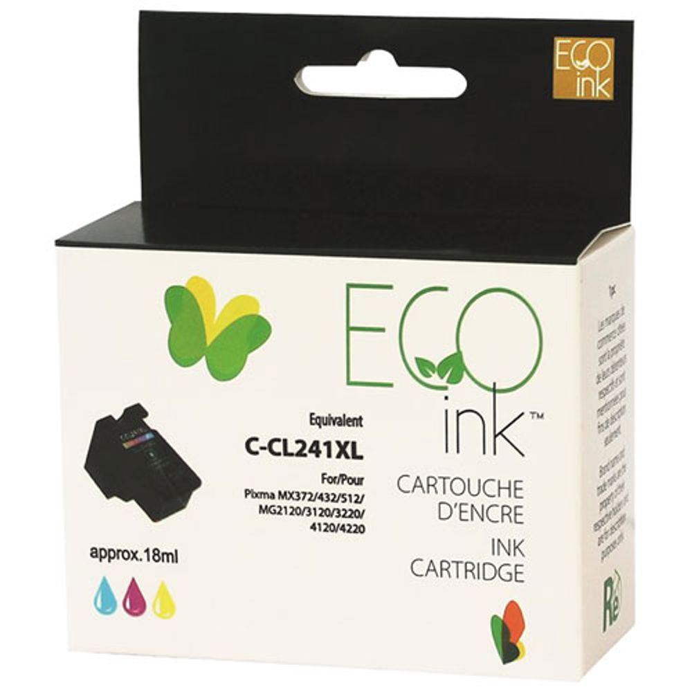 Eco Ink Colour Remanufactured Ink Cartridge Compatible with Canon (CL241XL)