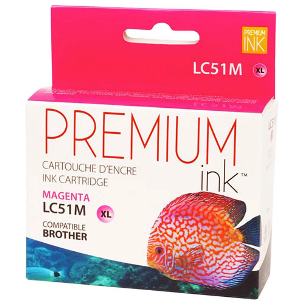 Cartouche d'encre magenta Premium Ink compatible avec Brother (LC51M)