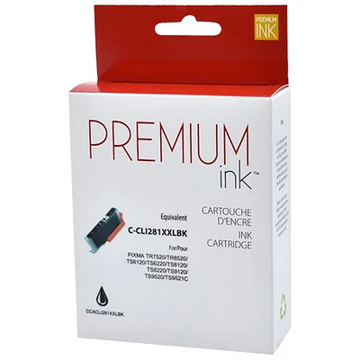 Cartouche d'encre noire de Premium Ink compatible avec Canon (CLI-281XXLBK)