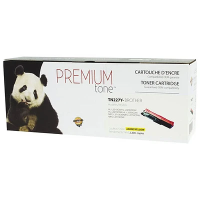 Cartouche d'encre en poudre jaune Premium Tone compatible avec Brother (TN227Y)