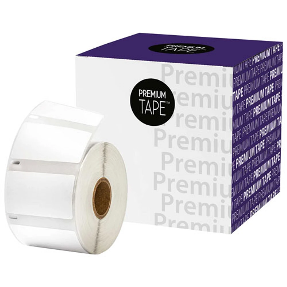 Étiquettes de taille moyenne pour texte noir sur blanc de Premium Tape pour 30334 de Dymo