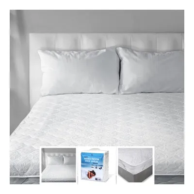 Bebelelo Waterproof Twin Mattress Protector Quilted with Elastic Corners, White