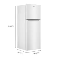 Whirlpool 25" 12.9 Cu. Ft. Top Freezer Refrigerator (WRT313CZLW) - White