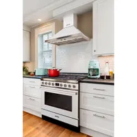 Smeg Portofino 36" 4.5 Cu. Ft. True Convection 5-Burner Freestanding Gas Range (CPF36UGGWH) - White