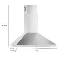 Hotte murale de 30 po de Whirlpool (WVW73UC0LS) - Acier inoxydable