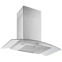 Whirlpool 34" Island Mount Range Hood (WVW51UC6LS) - Stainless Steel